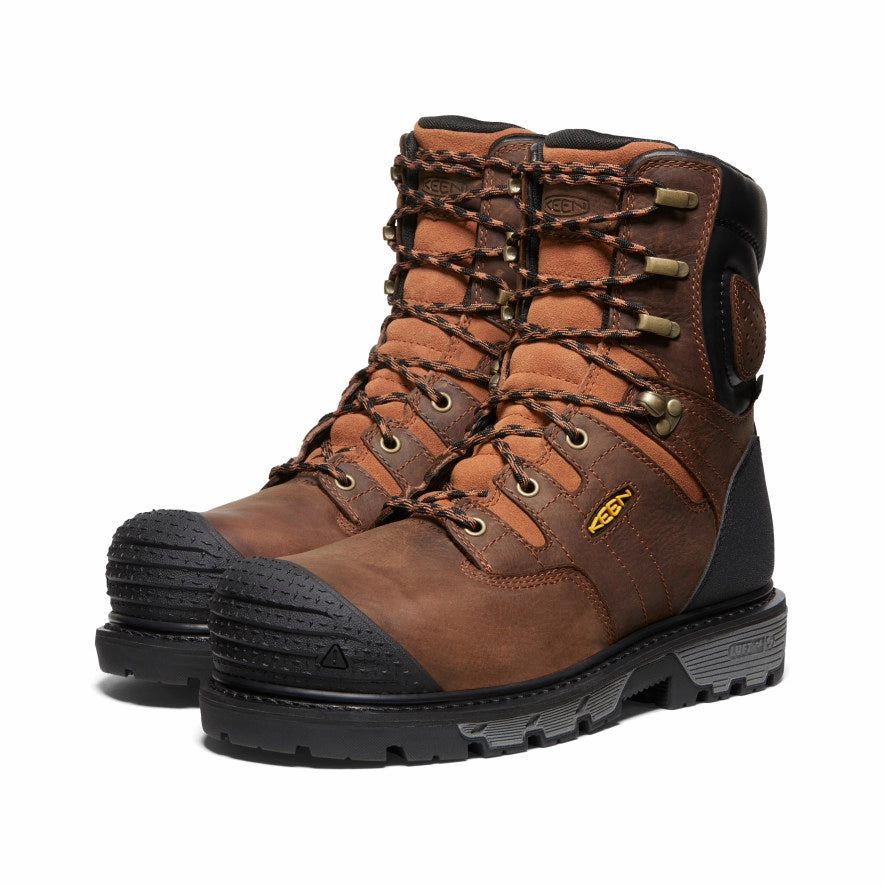 Clean Attitude Lifestyle Direction Men'S Camden 8" Waterproof Boot (Carbon Toe)  |  Leather Brown/Black