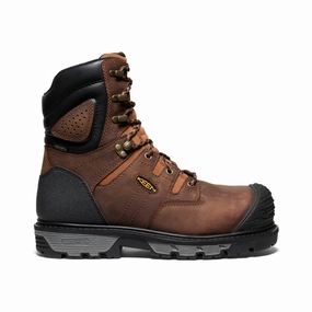 Adapt And Go Men'S Camden 8" Waterproof Boot (Carbon Toe)  |  Leather Brown/Black