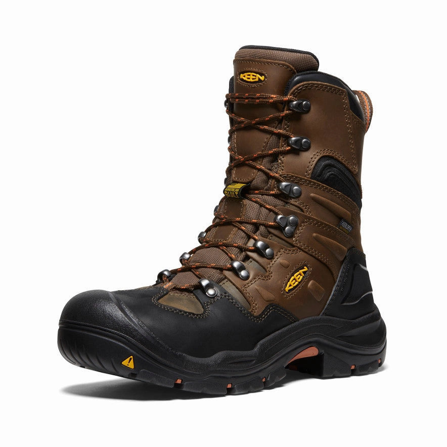 Simplify Your Day Men'S Coburg 8" Waterproof Boot (Steel Toe)  |  Cascade Brown/Brindle