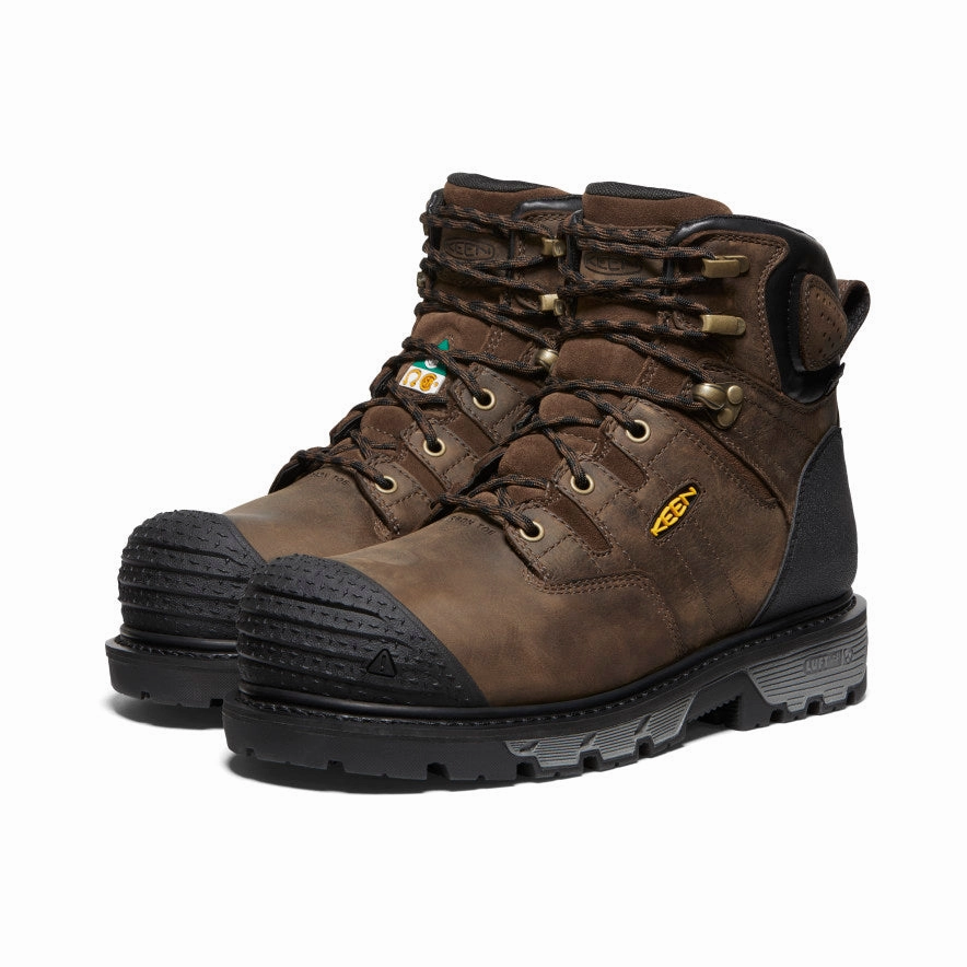 The New Essential Men'S Csa Camden 6" Waterproof Boot (Carbon Toe)  |  Dark Earth/Black