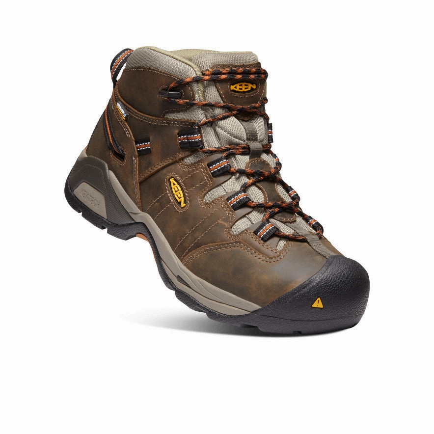 Progressive Living Men'S Detroit Xt Waterproof Boot (Soft Toe)  |  Black Olive/Leather Brown