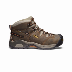 Men'S Detroit Xt Waterproof Boot (Soft Toe)  |  Black Olive/Leather Brown City Rhythm
