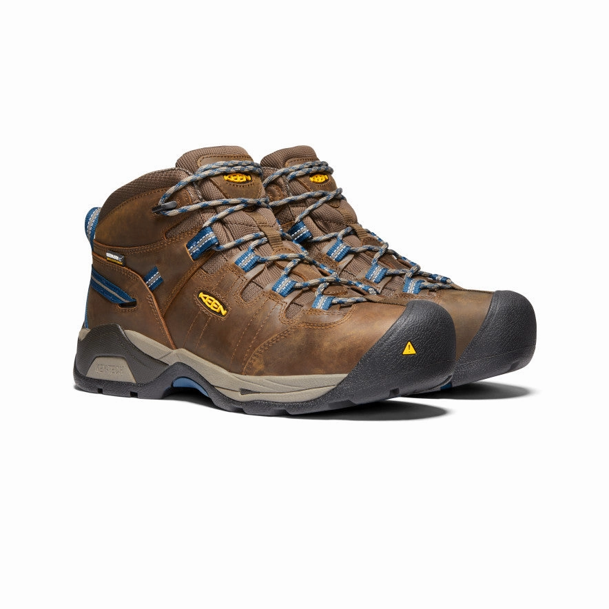 Curated City Men'S Detroit Xt Waterproof Boot (Steel Toe)  |  Cascade Brown/Orion Blue