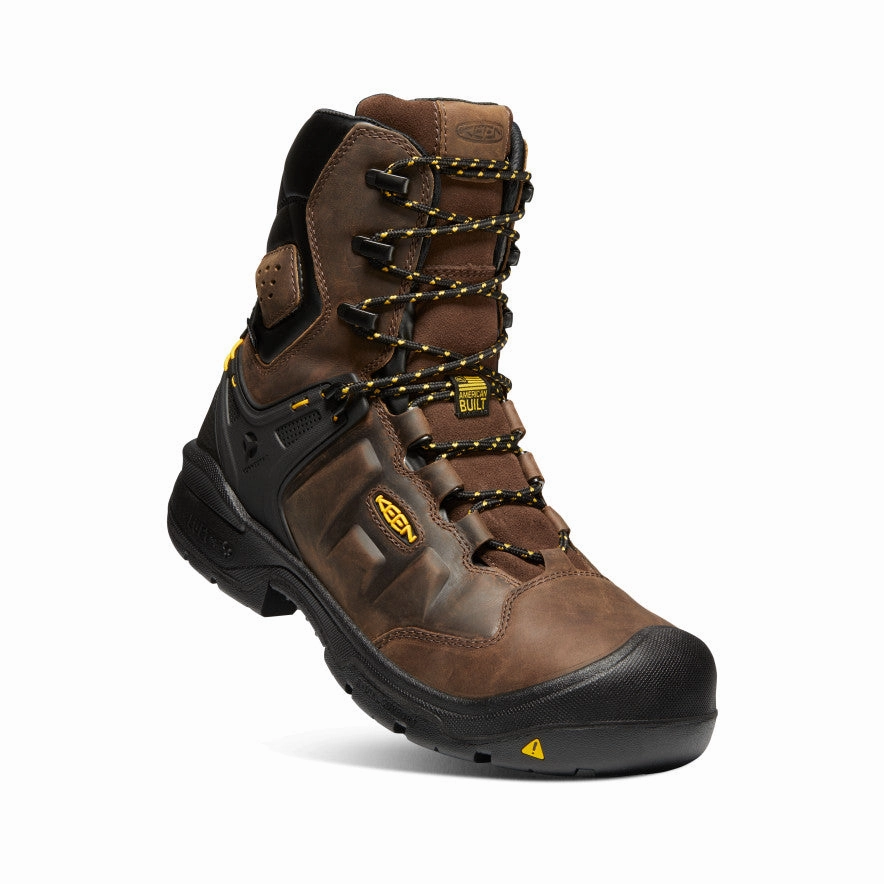 New Classics Men'S Dover 8" Waterproof Boot (Carbon Toe)  |  Dark Earth/Black