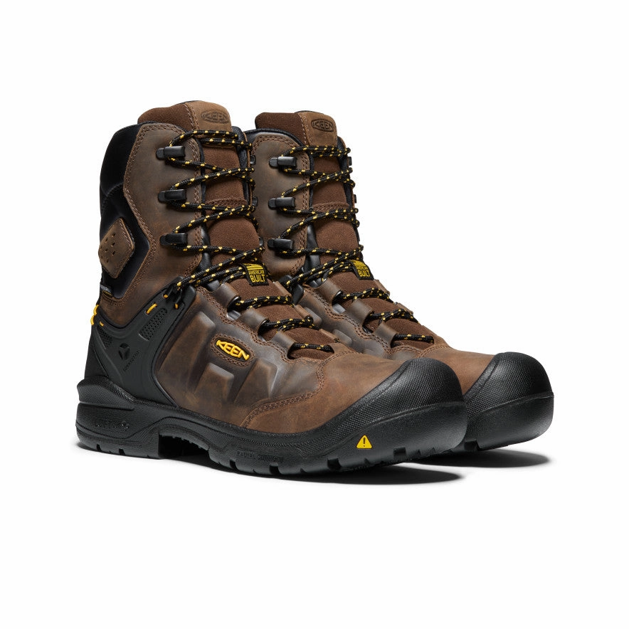 Tailored For Life Men'S Dover 8" Waterproof Boot (Carbon Toe)  |  Dark Earth/Black