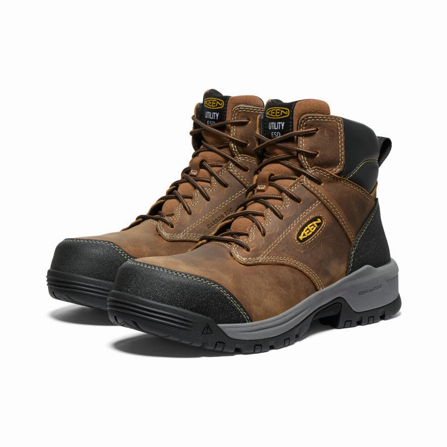 Lifestyle Modular Modular Motionwear Men'S Evanston 6" Esd Boot (Carbon Toe)  |  Bison/Black