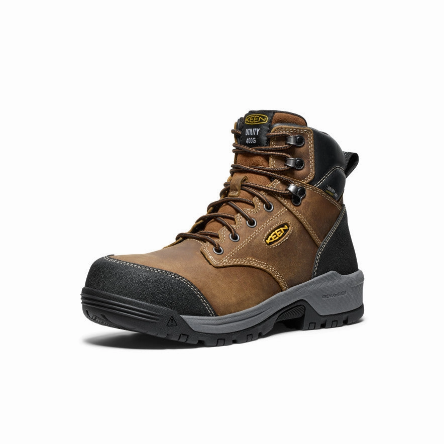 Less Is Bold Easy Polish Men'S Evanston 6" Insulated Waterproof Boot (Carbon Toe)  |  Bison/Black