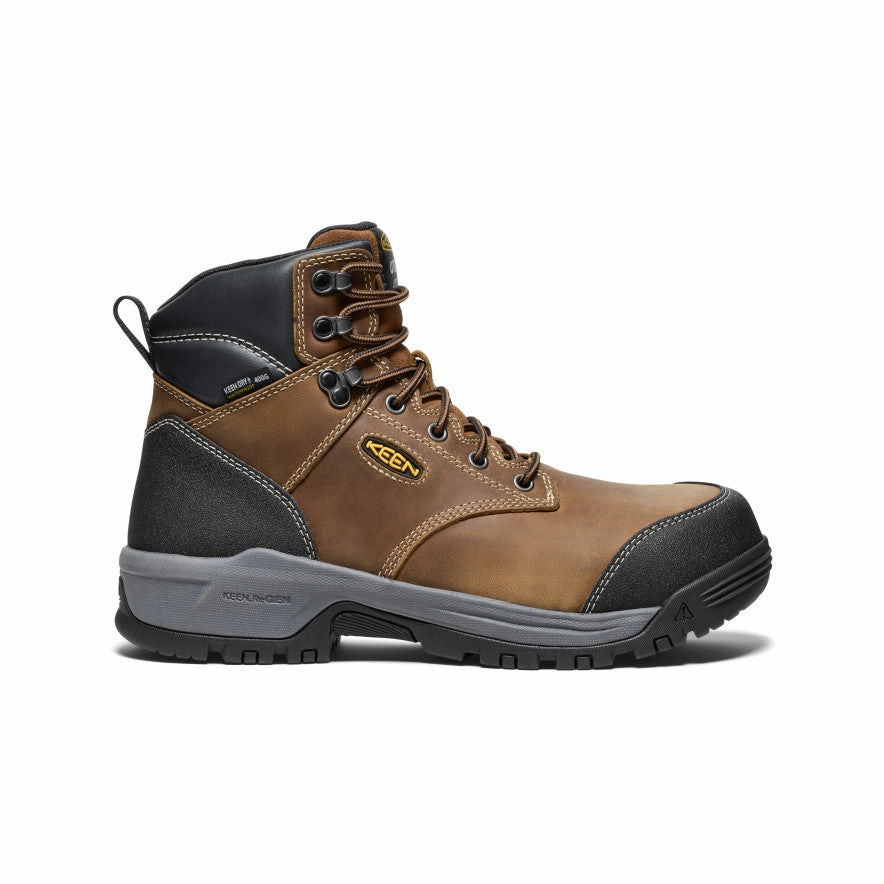 Smart Layering Men'S Evanston 6" Insulated Waterproof Boot (Carbon Toe)  |  Bison/Black