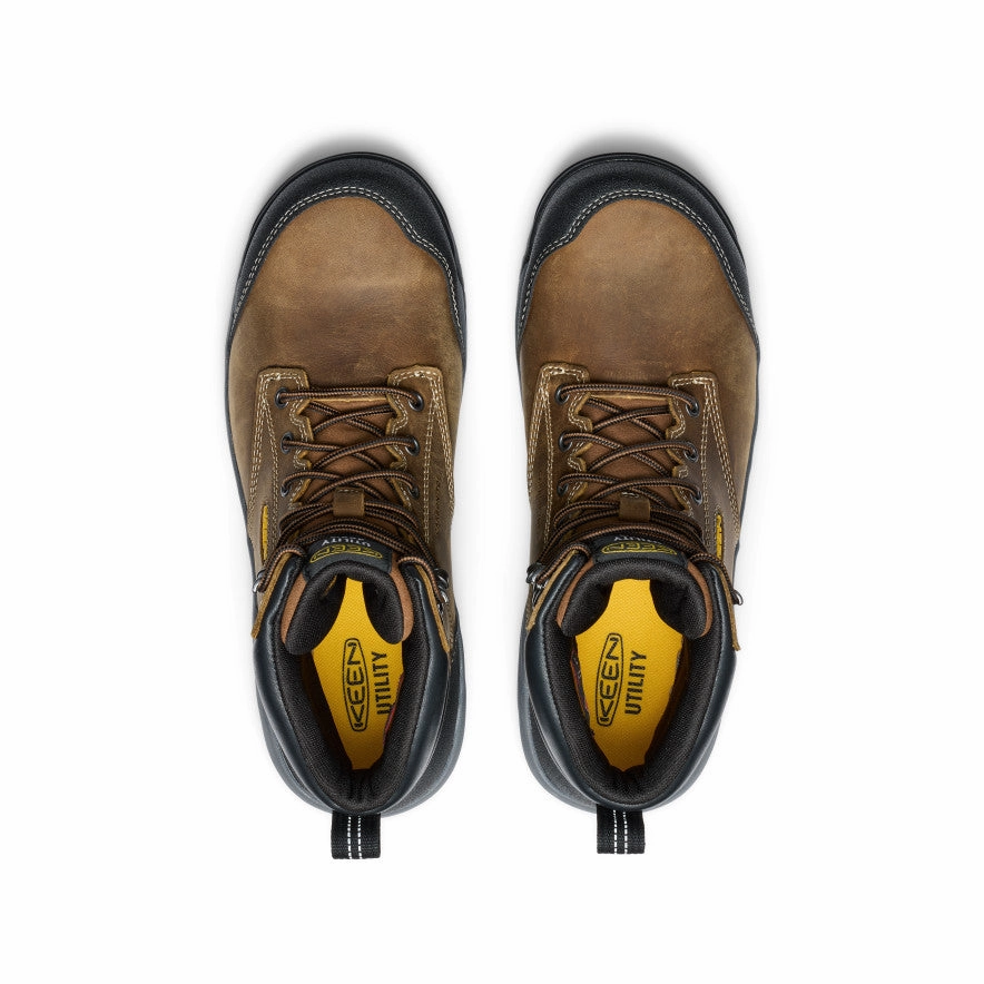 Versatile Rhythm Men'S Evanston 6" Insulated Waterproof Boot (Carbon Toe)  |  Bison/Black
