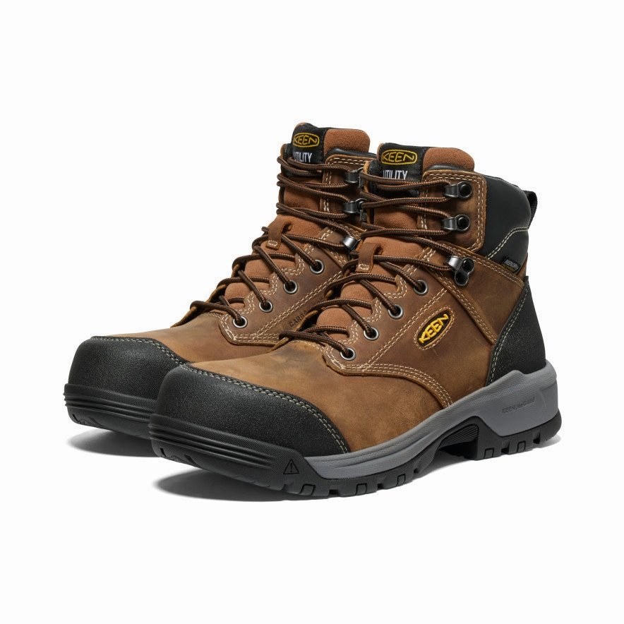Crafted Ease Made To Perform Men'S Evanston 6" Waterproof Boot (Carbon Toe)  |  Bison/Black