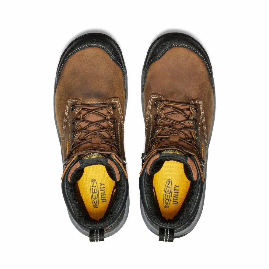 Streamlined Life Bold In Simplicity Men'S Evanston 6" Waterproof Boot (Carbon Toe)  |  Bison/Black