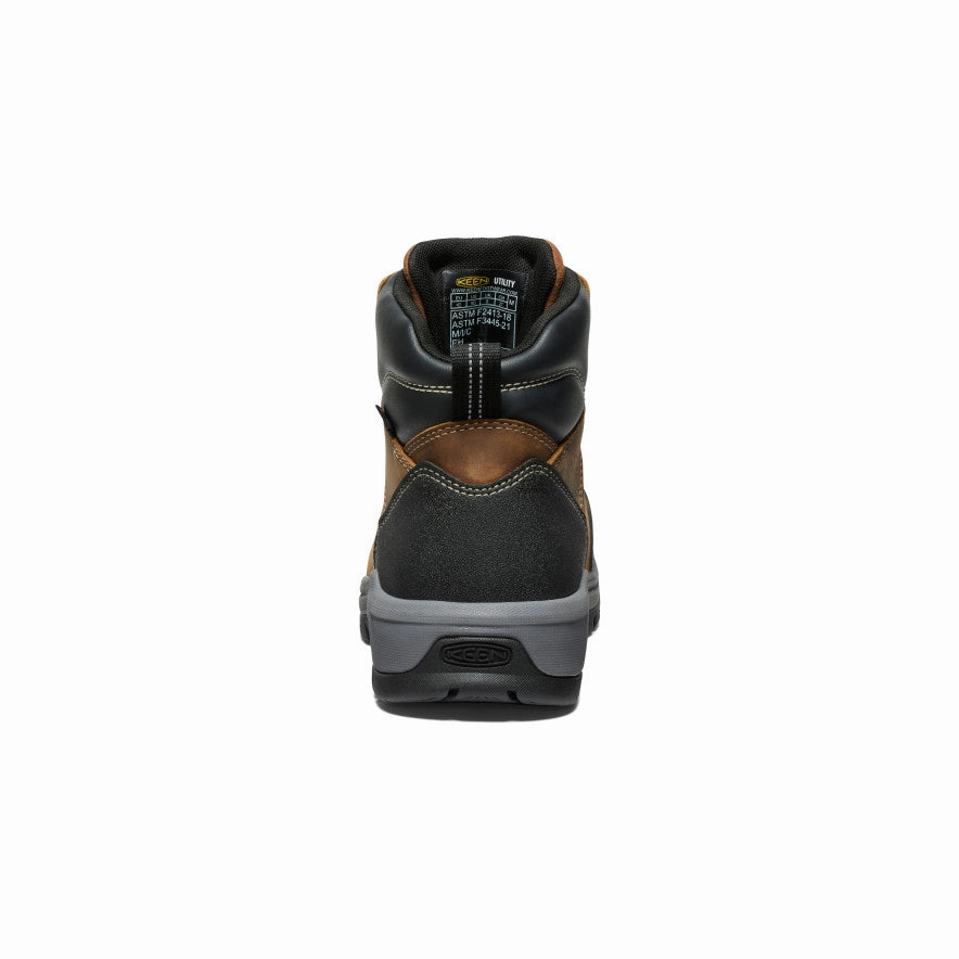 Streamlined Urban Crafted Silhouette Men'S Evanston 6" Waterproof Boot (Carbon Toe)  |  Bison/Black