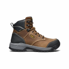 Men'S Evanston 6" Waterproof Boot (Soft Toe)  |  Bison/Black Calm Aesthetic Relaxed Innovation