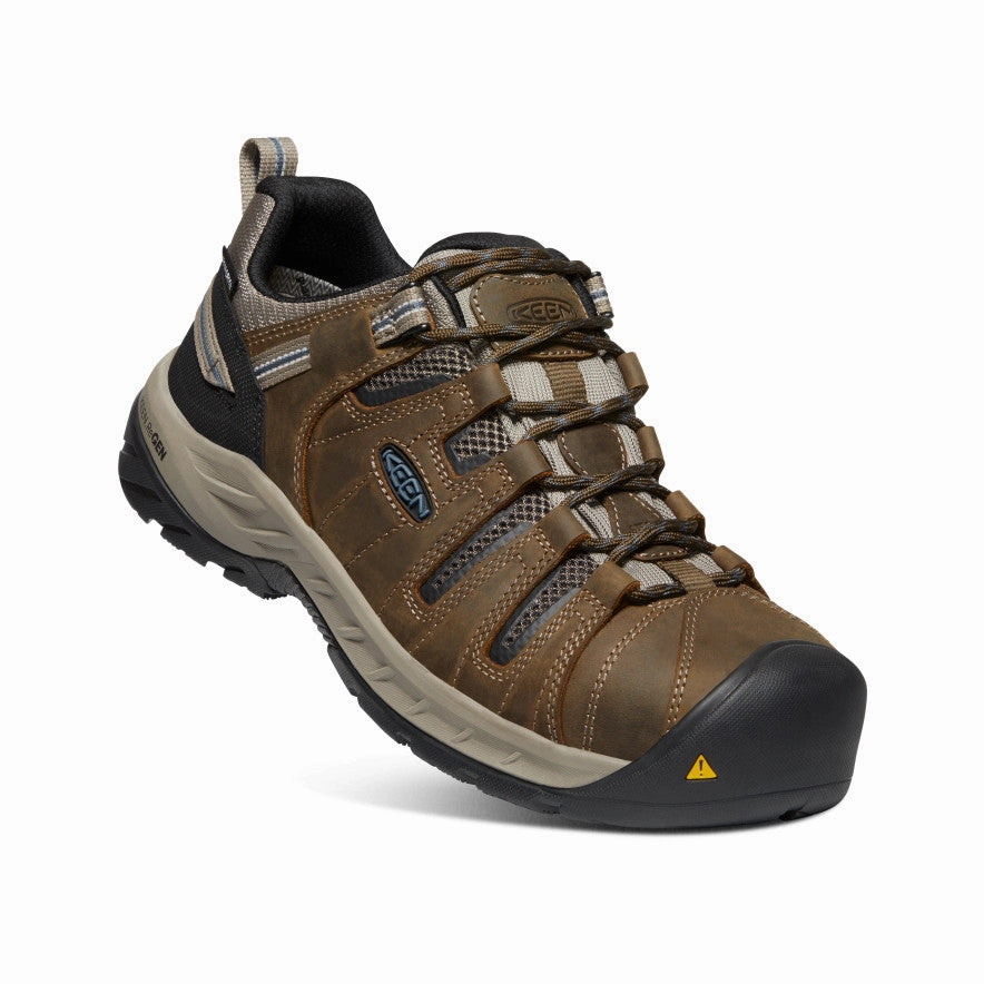 Living Flow Men'S Flint Ii Waterproof (Steel Toe)  |  Cascade Brown/Orion Blue