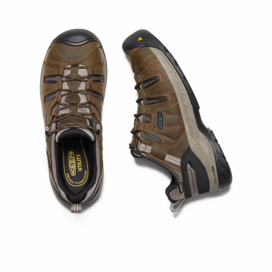 Men'S Flint Ii Waterproof (Steel Toe)  |  Cascade Brown/Orion Blue Minimal Movement All-Weather Vibe