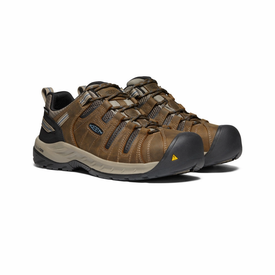 Everyday Ready Lifestyle Modular Men'S Flint Ii Waterproof (Steel Toe)  |  Cascade Brown/Orion Blue