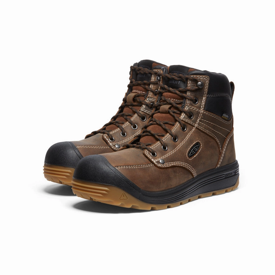 All-Weather Vibe Universal Fit Men'S Fort Wayne 6" Waterproof (Soft Toe)  |  Dark Earth/Gum