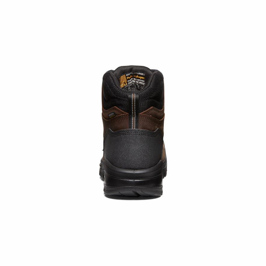 Confident Minimal Men'S Independence 6" Waterproof Boot (Soft Toe)  |  Dark Earth/Black