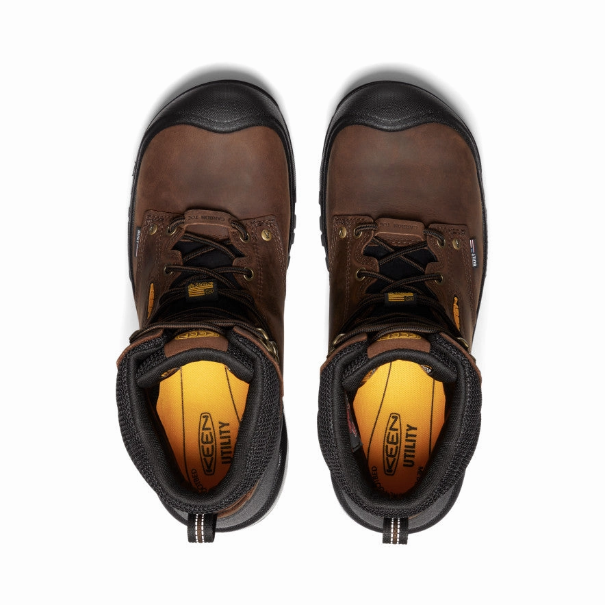 Men'S Independence 8" Insulated Waterproof Boot (Carbon Toe)  |  Dark Earth/Black Form Meets Calm