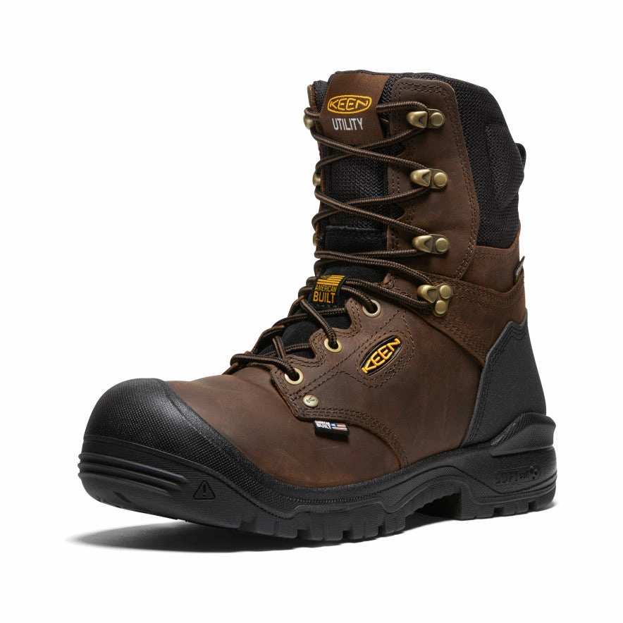 Men'S Independence 8" Waterproof Boot (Soft Toe)  |  Dark Earth/Black Multi-Wear Outfit