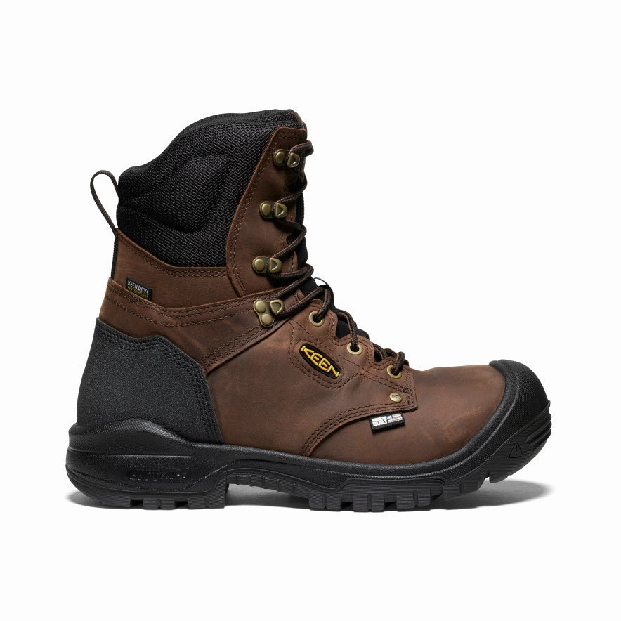 Sleek Routine Performance Meets Style Men'S Independence 8" Waterproof Boot (Soft Toe)  |  Dark Earth/Black