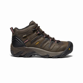 Fresh Drop Men'S Lansing Mid Waterproof (Steel Toe)  |  Cascade Brown/Brindle