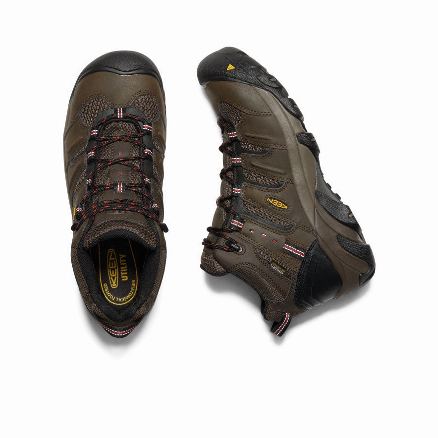 Designed For Pace Lightweight Presence Men'S Lansing Mid Waterproof (Steel Toe)  |  Cascade Brown/Brindle