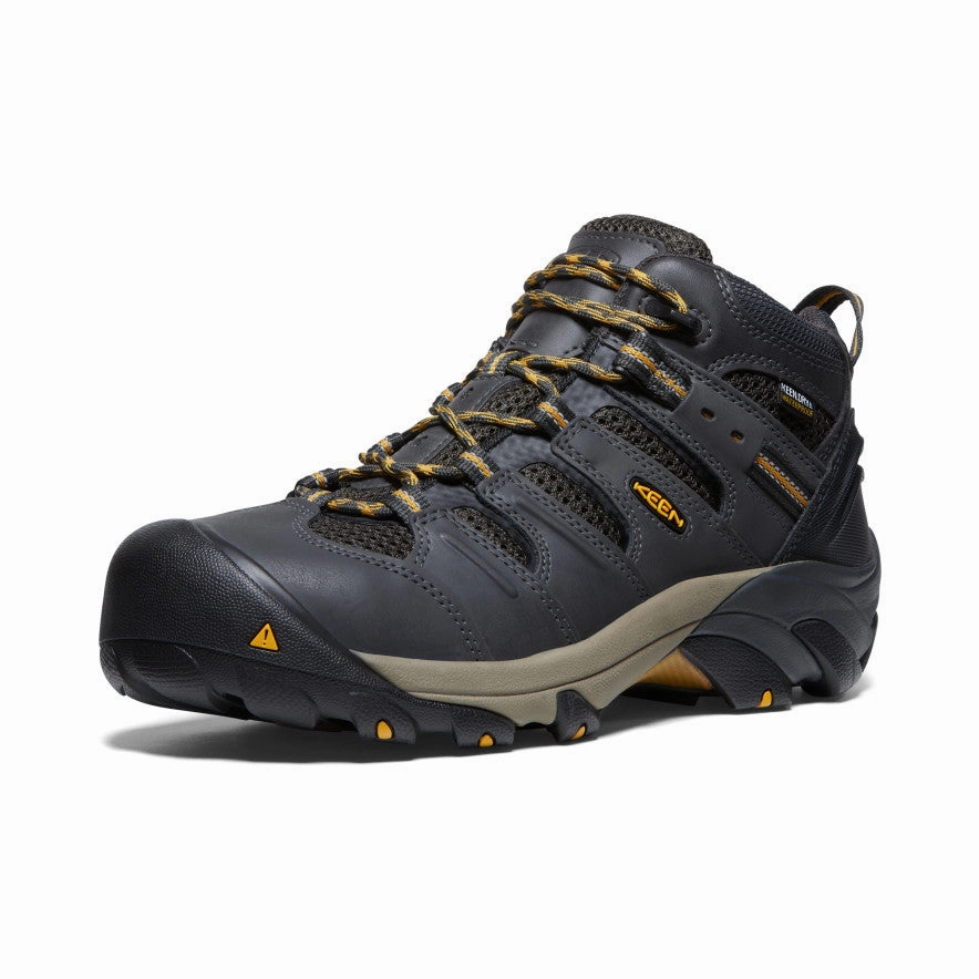 Bold And Clean Urban Clarity Wear Men'S Lansing Mid Waterproof (Steel Toe)  |  Raven/Tawny Olive