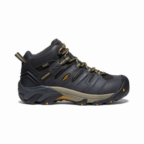 Men'S Lansing Mid Waterproof (Steel Toe)  |  Raven/Tawny Olive Clarity In Motion Wear With Intent