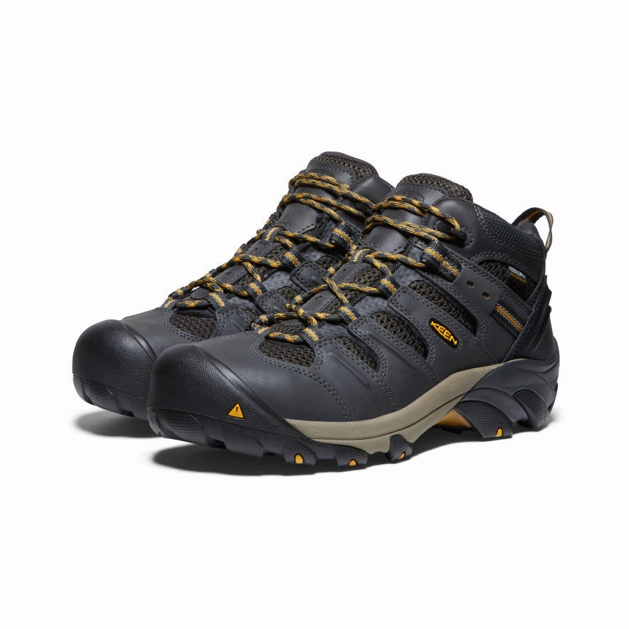 Men'S Lansing Mid Waterproof (Steel Toe)  |  Raven/Tawny Olive Clean Forms