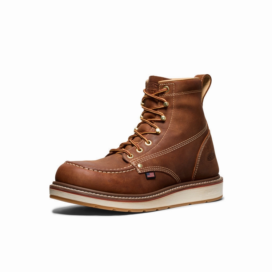 Men'S Liberty 6" Boot (Soft Toe)  |  Leather Brown/Birch Smooth Fit