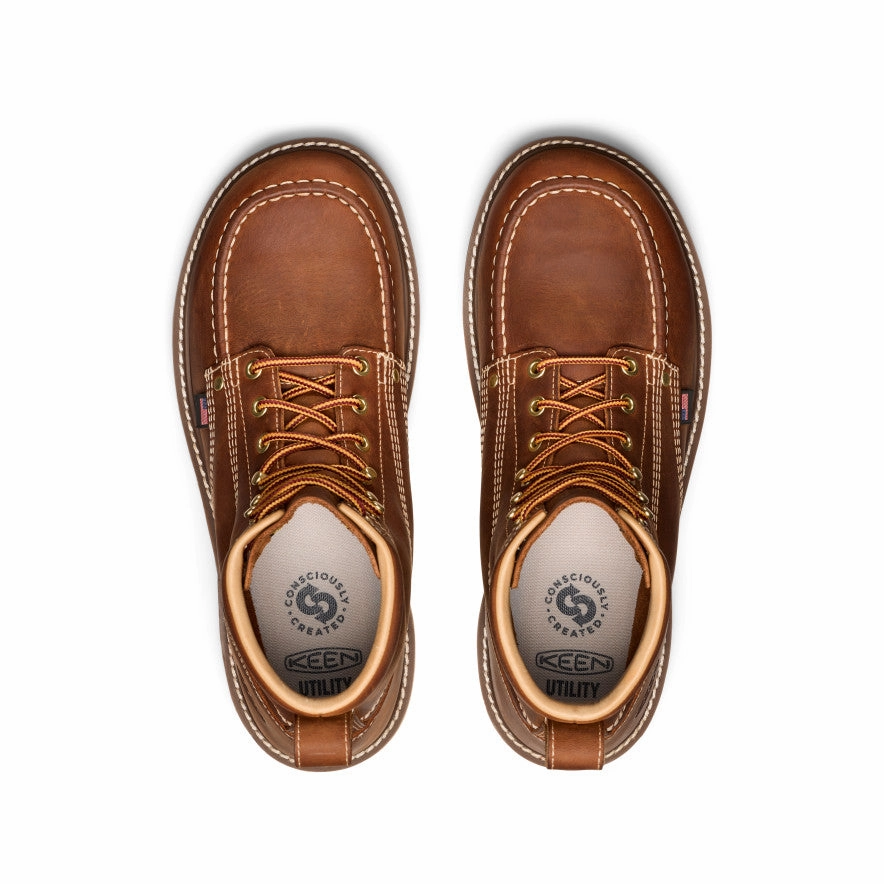 Men'S Liberty 6" Boot (Soft Toe)  |  Leather Brown/Birch Inspired Living