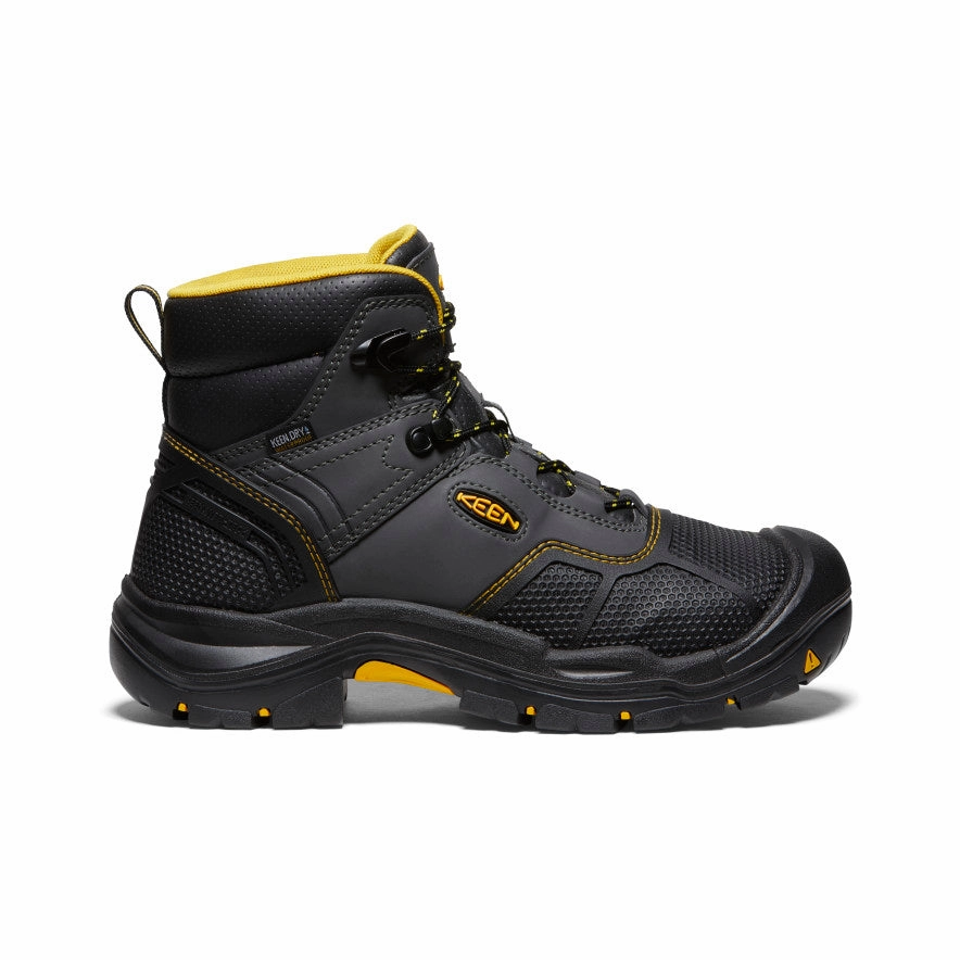 Urban Calm Designed For Fluidity Men'S Logandale Waterproof Boot (Steel Toe)  |  Raven/Black