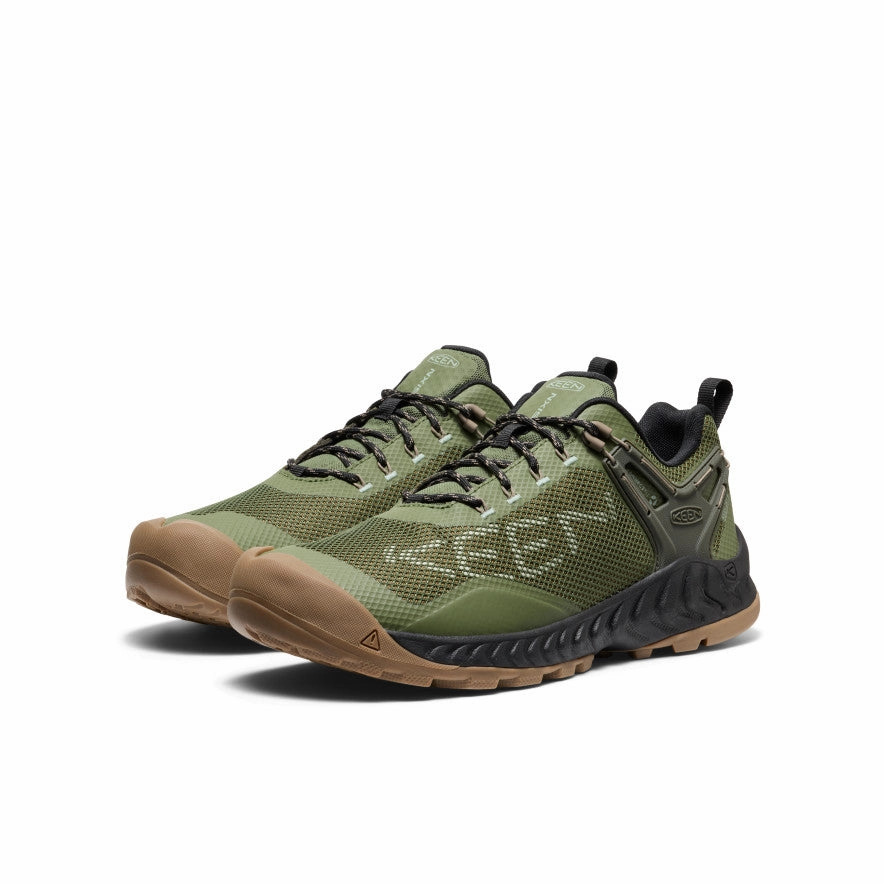 Conscious Layers Flexible Form Men'S Nxis Evo Waterproof Shoe  |  Bronze Green/Brindle