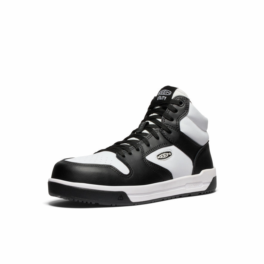Purpose-Built Fit Comfort In Motion Men'S Overton Mid Work Shoe (Carbon Toe)  |  Star White/Black