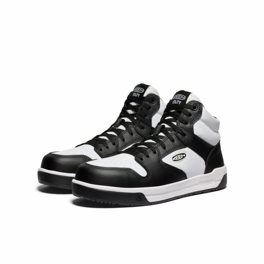 Men'S Overton Mid Work Shoe (Carbon Toe)  |  Star White/Black Refined Looks Lifestyle Direction