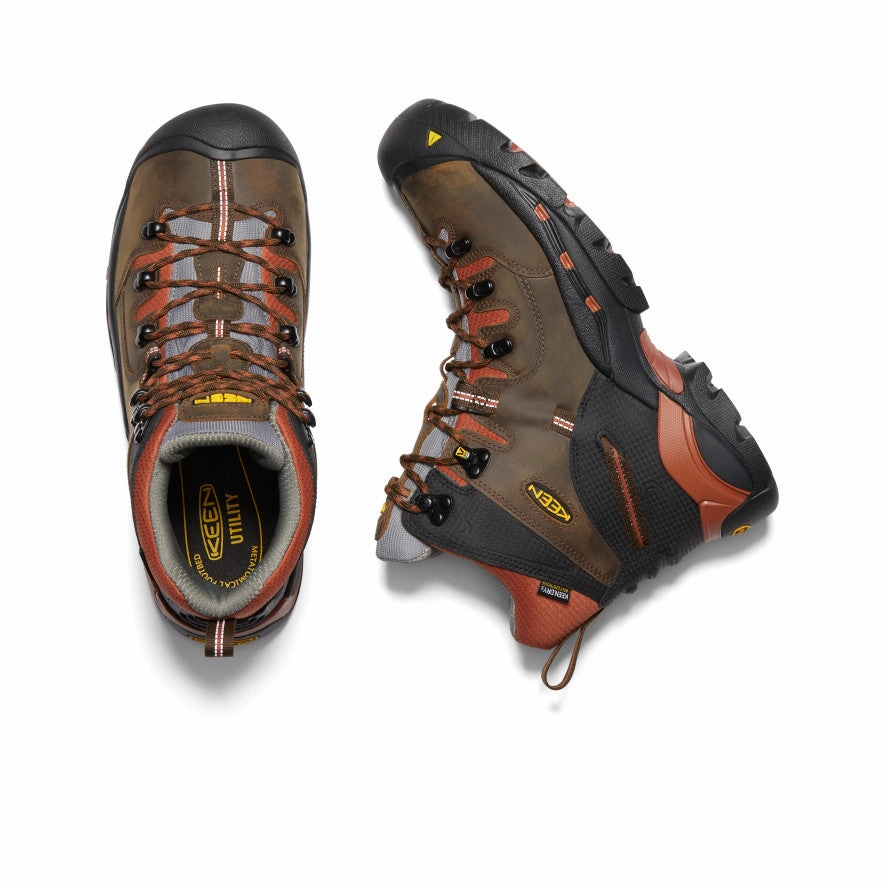 Minimal Details Adapt Your Pace Men'S Pittsburgh 6" Waterproof Boot (Soft Toe)  |  Cascade Brown/Bombay Brown