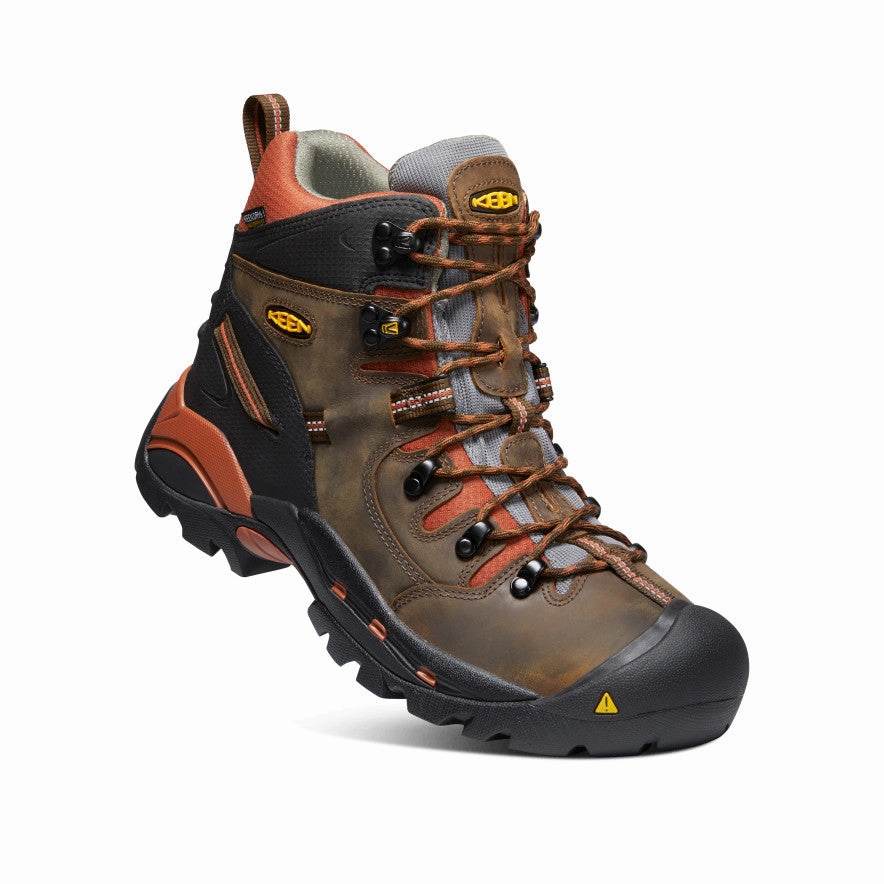 Men'S Pittsburgh 6" Waterproof Boot (Soft Toe)  |  Cascade Brown/Bombay Brown Go With Flow