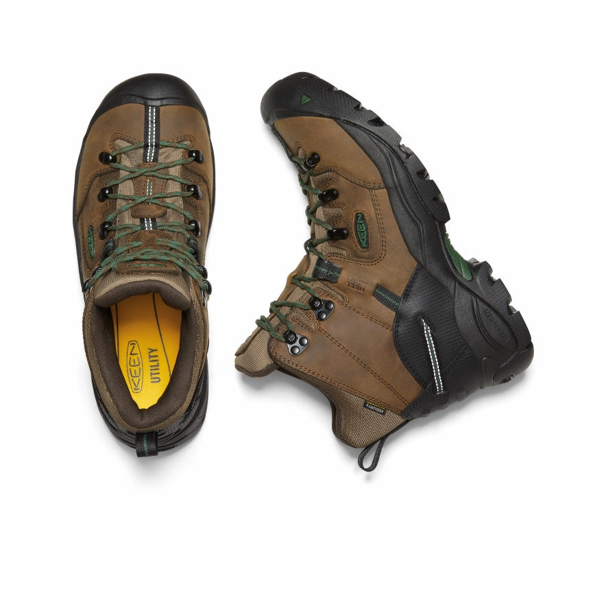 Pure Lines Streamlined Life Men'S Pittsburgh Energy 6" Waterproof Boot (Soft Toe)  |  Cascade Brown/Greener Pastures