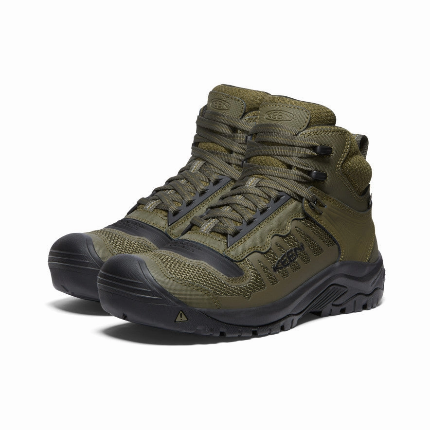 Dayflow Gear Men'S Reno Waterproof Mid (Soft Toe)  |  Dark Olive/Black
