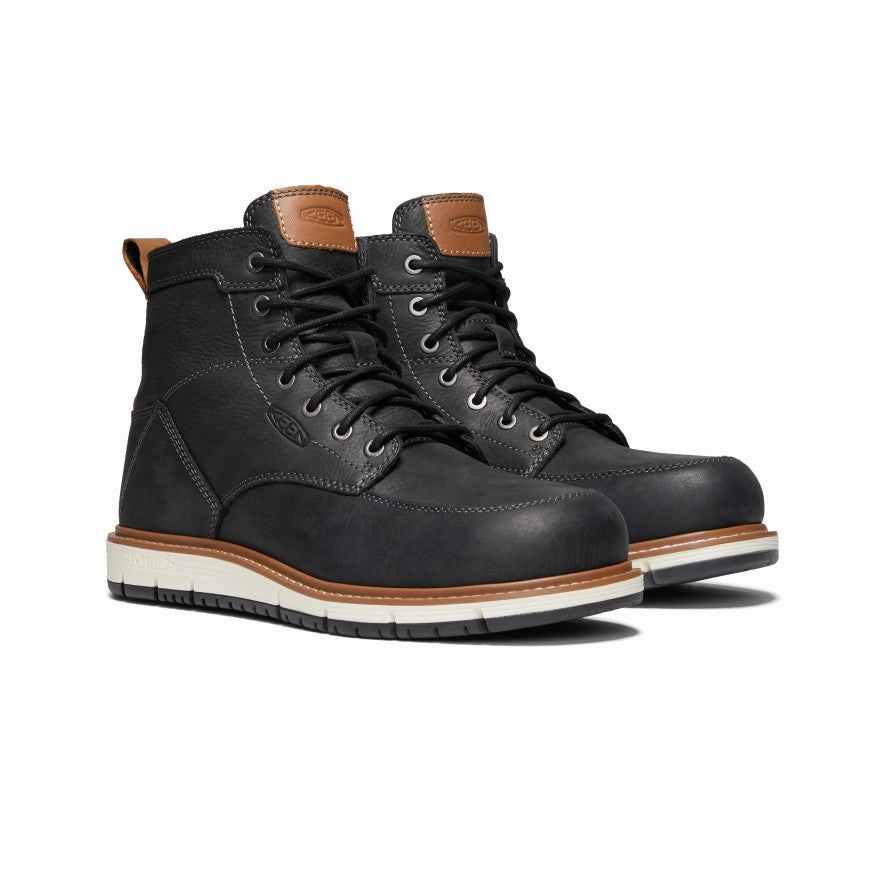 Men'S San Jose 6" Boot (Aluminum Toe)  |  Black/Caramel Cafe Restless Fit