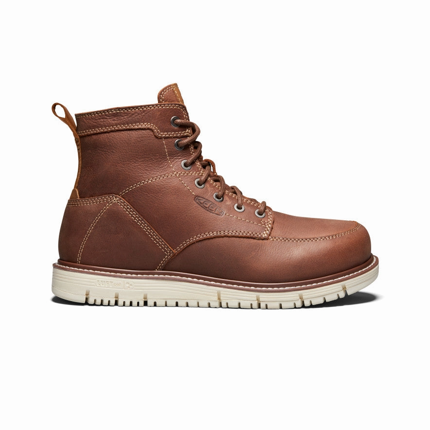 Subtle Impact Premium Feel Men'S San Jose 6" Boot (Soft Toe)  |  Gingerbread/Off White
