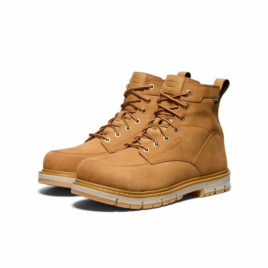 Dayflow Gear Crafted To Move Men'S San Jose 6" Waterproof 90 Heel Boot (Aluminum Toe)  |  Bistre/Gum