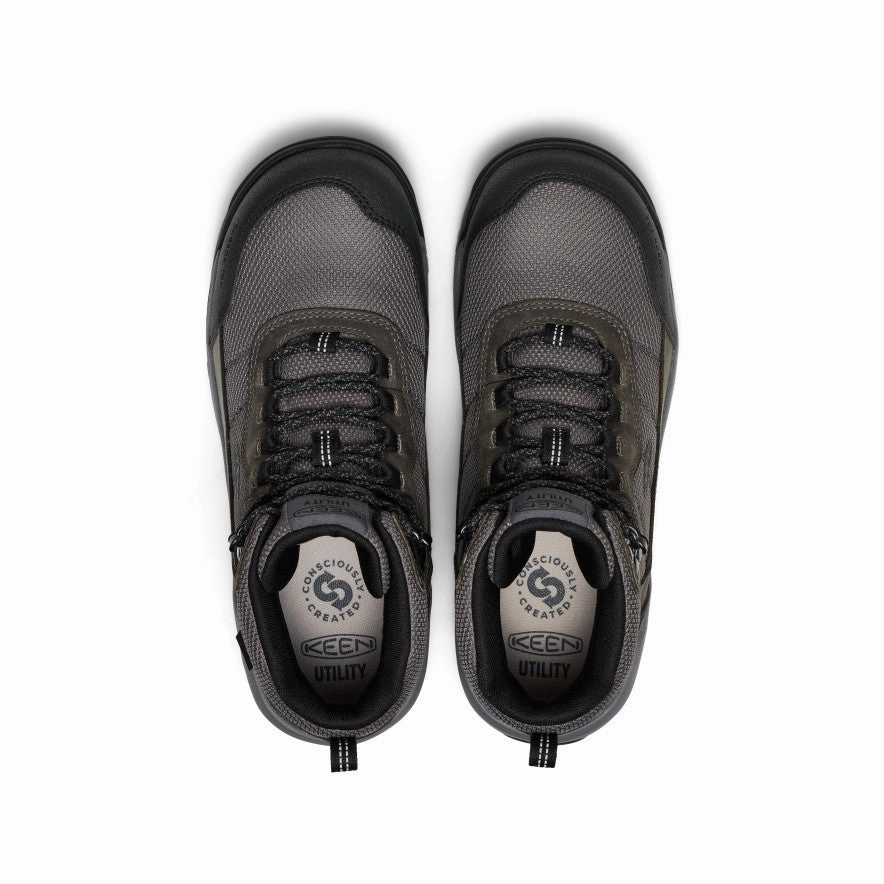 Style Flowwear Essential Edge Men'S Skokie Waterproof Work Boot (Carbon Toe)  |  Magnet/Black