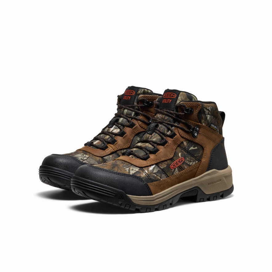 Designed With Flow Shaped For Flow Men'S Skokie Waterproof Work Boot (Soft Toe)  |  Camo/Black