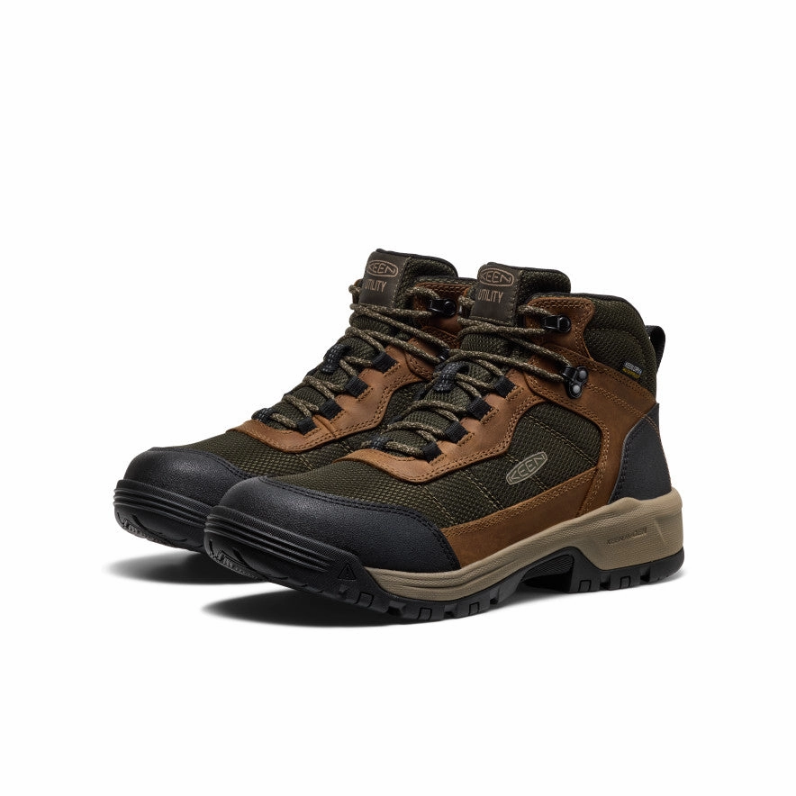 Core Elements Men'S Skokie Waterproof Work Boot (Soft Toe)  |  Forest Night/Black