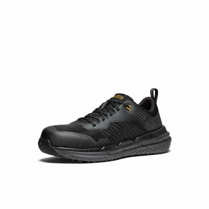 Men'S Speedworks Work Sneaker (Carbon Toe)  |  Black/Steel Grey Structured Motion