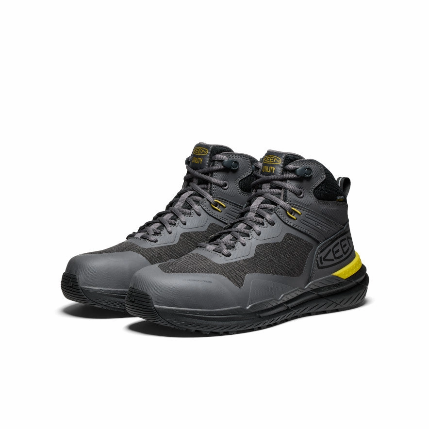 Men'S Synchro Waterproof Work Boot (Carbon Toe)  |  Magnet/Black Bold Details