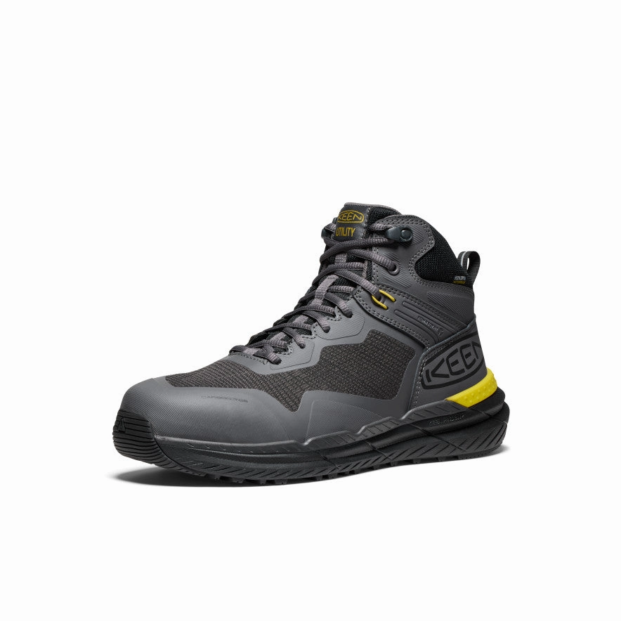 Tone-Driven Understated Cool Men'S Synchro Waterproof Work Boot (Carbon Toe)  |  Magnet/Black