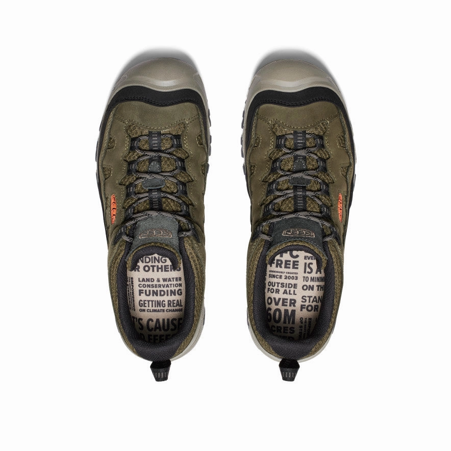 Men'S Targhee Iv Vented Hiking Shoe  |  Dark Olive/Gold Flame Cool In Motion Refined Balance